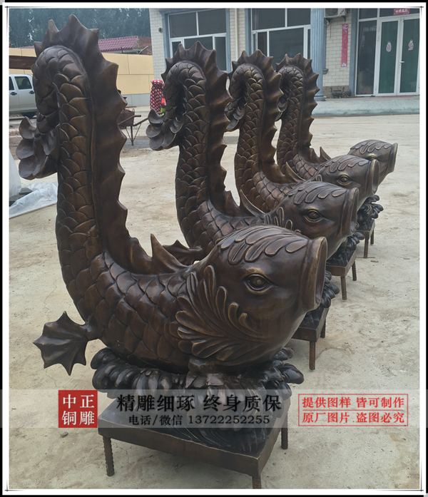 動物銅雕銅魚