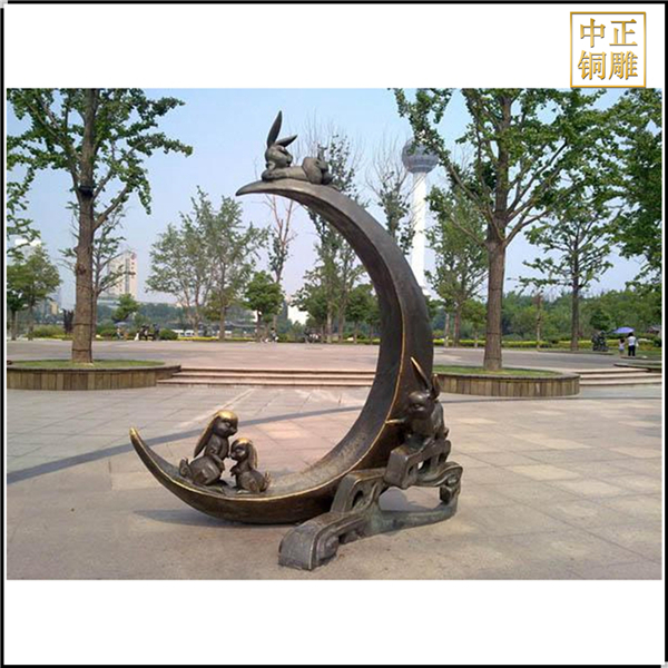 玉兔園林雕塑
