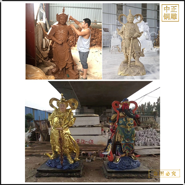 大型鑄銅韋陀菩薩銅雕
