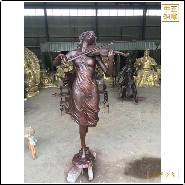 拉小提琴景觀雕塑鑄造