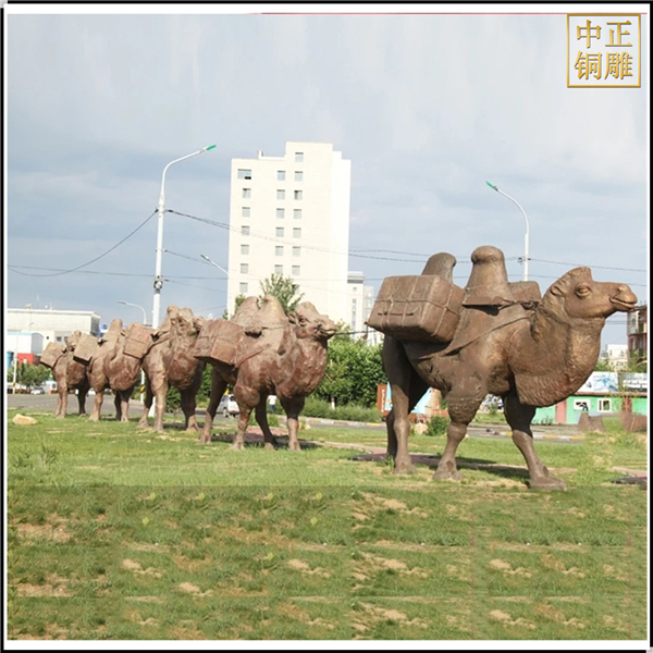 大型銅狼仰天吼叫銅雕塑
